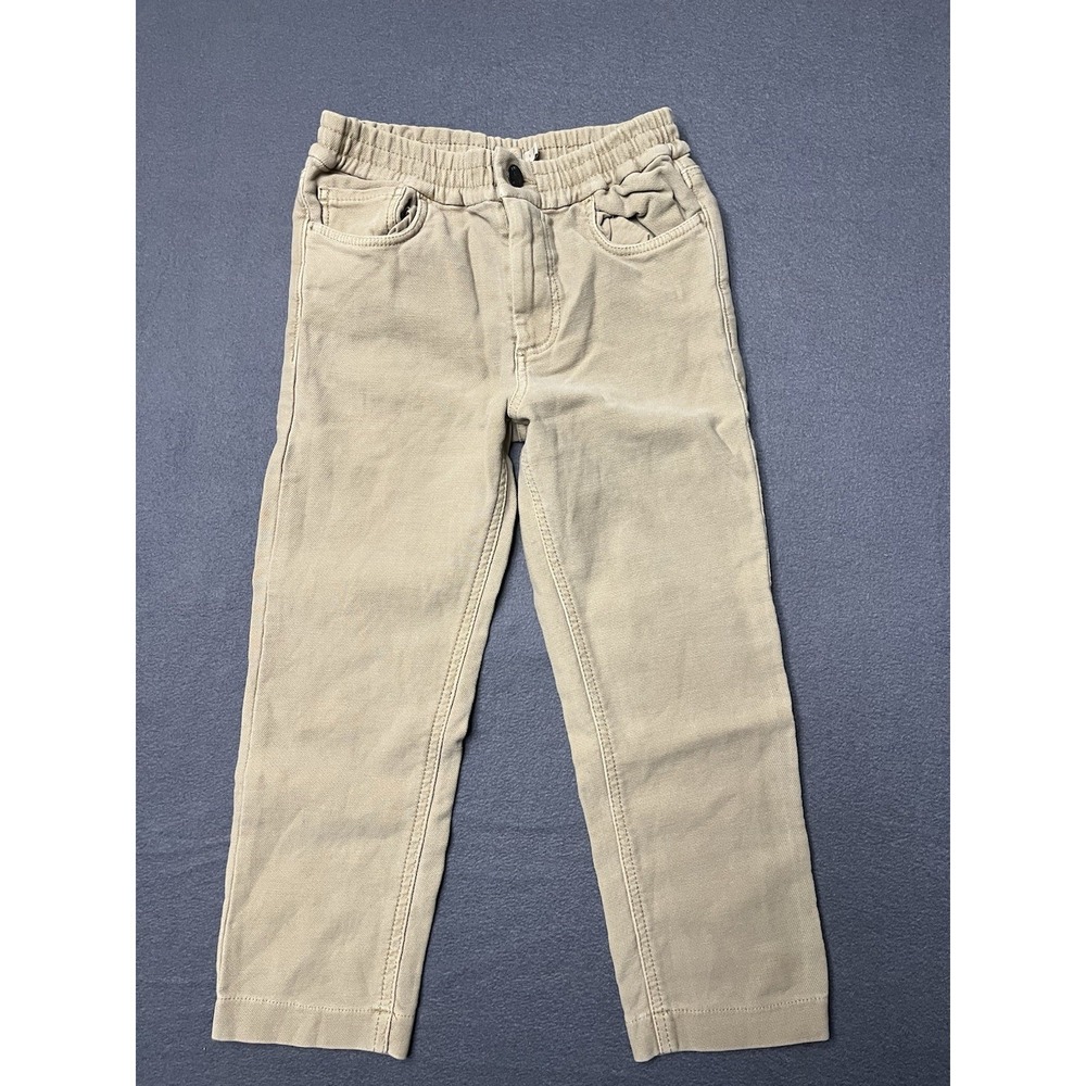 Faherty Stretch Terry Jeans Kids Size 5 Beige Tan 5 Pkt Design Cotton NWOT‎